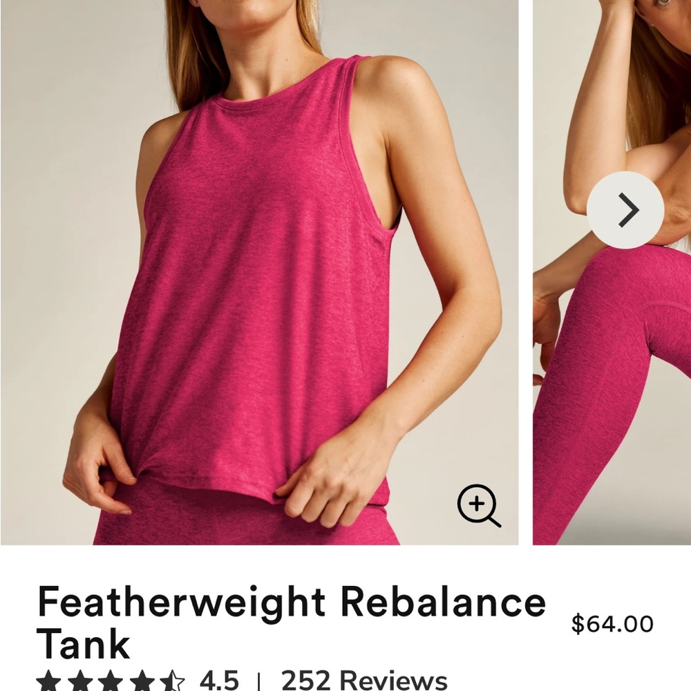Featherweight racer, back tank by beyond yoga